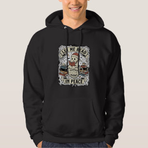 Let Me Read In Peace Ghost Book Lover Halloween De Hoodie
