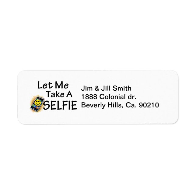 Let Me Take A Selfie Return Address Label (Front)