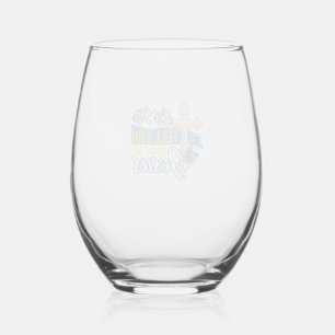 Let Me Tell You About My Jesus Christian Shirt Des Stemless Wine Glass