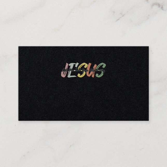 Let Me Tell You Bout My Jesus Christian Bible God Business Card (Front)