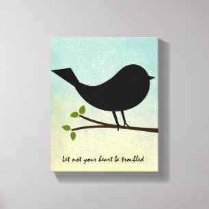 Let Not Your Heart be Troubled Bible Verse Canvas Print