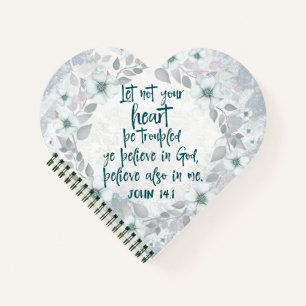 Let Not Your Heart Be Troubled Bible Verse Notebook