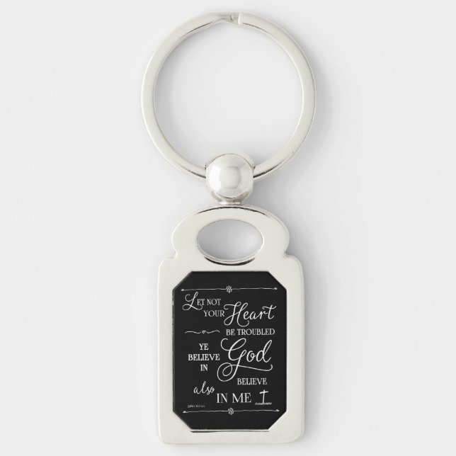 Let Not Your Heart Be Troubled Key Ring (Front)