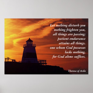 Let nothing disturb you poster