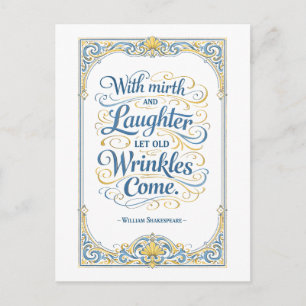 "Let Old Wrinkles Come" Shakespeare Postcard