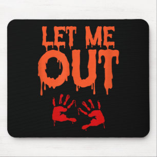 Let Out Funny Pregnant Halloween Costume Baby Mouse Pad