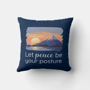 Let Peace Be Your Posture Sunset Mountain Home Dec Cushion