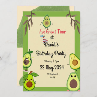 "Let’s Avo-Celebrate! Birthday Bash" Invitation
