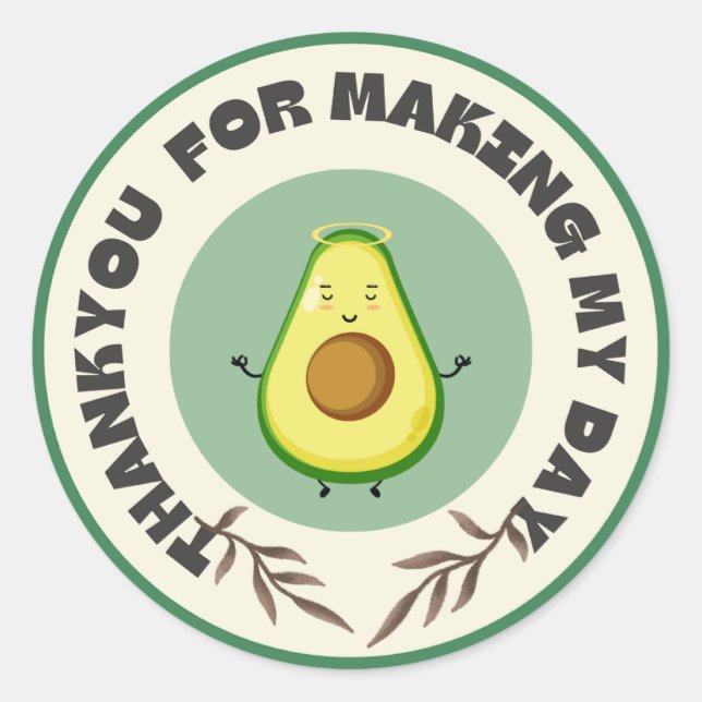 "Let’s Avo-Celebrate! Birthday Bash Sticker" Classic Round Sticker (Front)