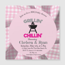 Let’s BBQ Baby Shower Invitation • Gingham Baby-Q