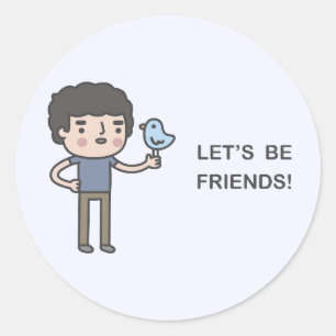 Let’s Be Friends! Classic Round Sticker