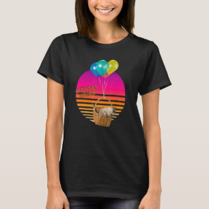 Let S Be Weird Cat In Flying Basket And Balloons T-Shirt