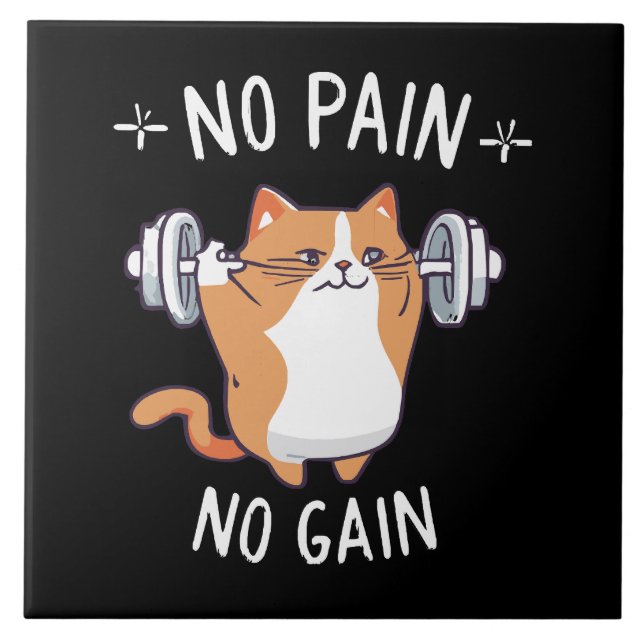 Let s Build Some Muscle! Gym Time! Ceramic Tile (Front)
