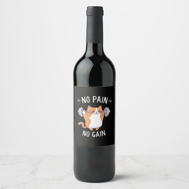 Let s Build Some Muscle! Gym Time! Wine Label (Front)
