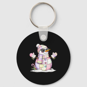 Let’s Chill Snowman Christmas Coffee Cute Holiday  Key Ring