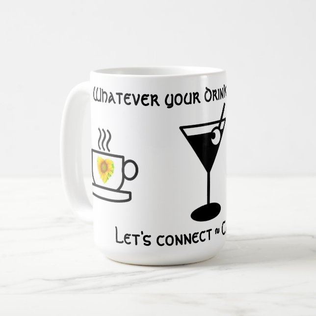 Let’s Connect-Call Me – Long Distance Drink Coffee Mug (Front Left)