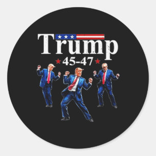 Let’s Dance Like Nobody’s Watching Trump January 2 Classic Round Sticker