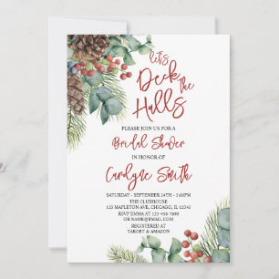 Let’s Deck the Halls Bridal Shower Invitation