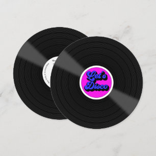 "Let’s Disco" Vinyl Record Birthday Party Invitation