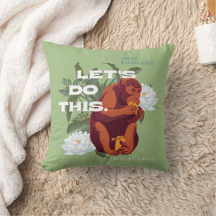 "Let’s Do This" Monkey - The White Lotus Cushion