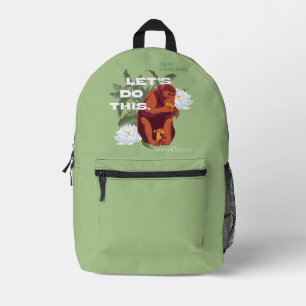 "Let’s Do This" Monkey - The White Lotus Printed Backpack