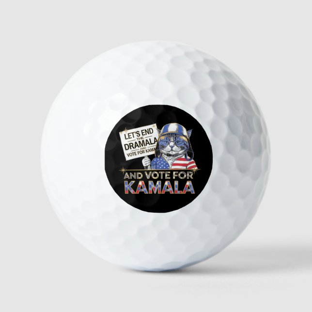  Let’s End the Dramala and Vote for Kamala  Golf Balls (Front)