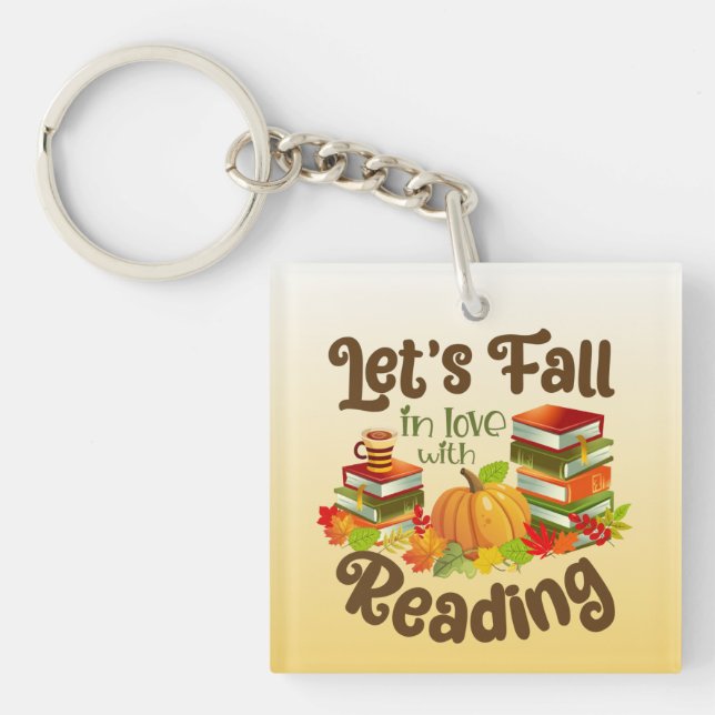 Let’s Fall in Love With Reading Key Ring (Front)