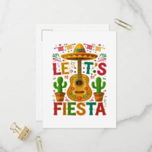 Let’s Fiesta Cinco De Mayo Fiesta Invitation Postcard