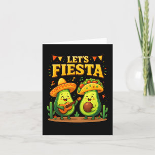 Let’s Fiesta Mexican Cinco De Mayo Avocado Tacos D Card