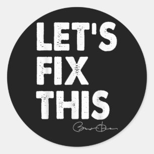 Let’s Fix This – Obama 2028 Funny Election For Cha Classic Round Sticker