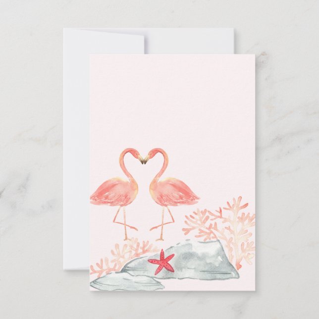 Let’s Flamingle Birthday Invite - Tropical Party (Back)