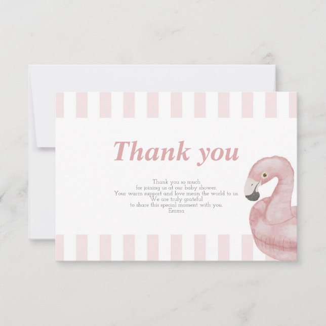Let’s Flamingle Thank You Card (Front)