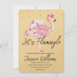 Let’s Flamingle! Tropical Bridal Shower Bash Invitation