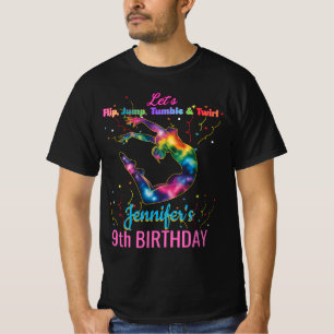 Let’s Flip, Jump, Tumble & Twirl Birthday Girl T-Shirt