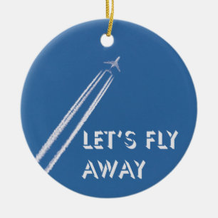 Let’s fly away ceramic ornament