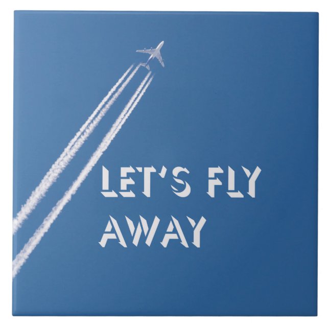 Let’s fly away ceramic tile (Front)