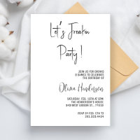 Let’s Freakin Party Text Message Simple Birthday