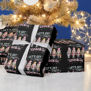 Let’s Get Crackin’ Christmas Party Nutcracker Xmas Wrapping Paper