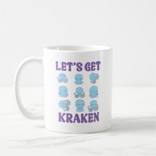 Let’s Get Kraken Cute Pastel Kawaii Octopus Coffee Mug