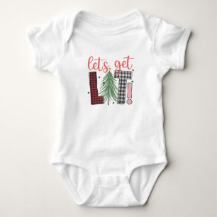 Let’s Get Lit Christmas Holiday Fun Baby Bodysuit
