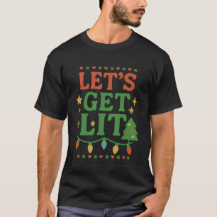 Let’s Get Lit Christmas Party Shirt • Retro Xmas L