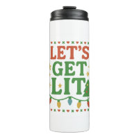 Let’s Get Lit Christmas Party Shirt • Retro Xmas L