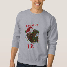 Let’s Get Lit Christmas Sloth  Sweatshirt