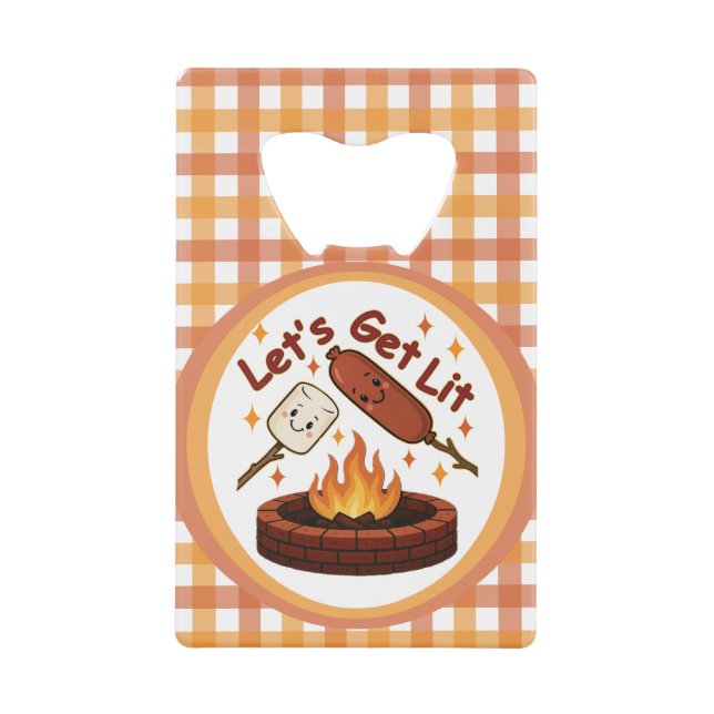 Let’s Get Lit Firepit – Cute Marshmallow & Hot Dog (Front)