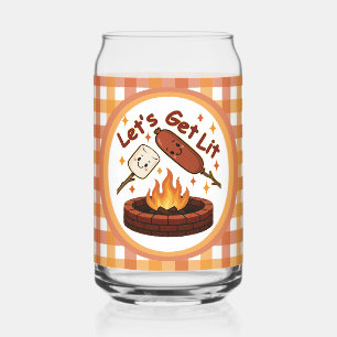 Let’s Get Lit Firepit – Cute Marshmallow & Hot Dog Can Glass