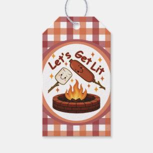 Let’s Get Lit Firepit – Cute Marshmallow & Hot Dog Gift Tags