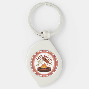 Let’s Get Lit Firepit – Cute Marshmallow & Hot Dog Key Ring