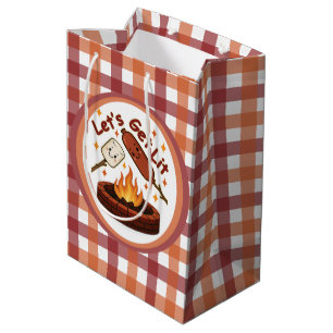 Let’s Get Lit Firepit – Cute Marshmallow & Hot Dog Medium Gift Bag