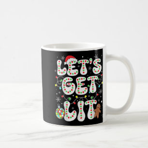 Let S Get Lit Funny Christmas Lights Xmas Pajamas  Coffee Mug