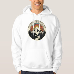 Let’s Get Lost Retro Mountain Adventure Outdoor Hoodie